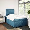 vidaXL Boxspringbett mit Matratze Blau 120x200 cm Samt 3293192 Bild 4