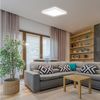 B.K.Licht - LED Deckenlampe mit indirektem Licht, 3cm flach, neutralweißes Licht, Lampe, Deckenleuchte, Wohnzimmerlampe, LED Panel, Küchenlampe, Deckenbeleuchtung, 24 x 24 x 3 cm, Weiß Bild 4