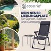 Casaria Gartenstühle 4er Set Anthrazit Klappbar 6-fach Verstellbar Bild 2