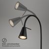 BRILONER – Leselampe, Wandleuchte Innen, LED Lampe, Wandlampe Innen, Schwenkbar, Schalter, Steckdosenlampe, Schwarz-Holz, FSC Bild 3