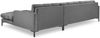 Micadoni Ecksofa Mamaia 5-Sitzer Rechts Samt Bluvel Hellgrau schwarze Beine Bild 2