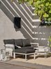 Gartenecksofa Delia mit Kissen aus Aluminium und Olefin-Stoff, skandinavischer Stil, hellgrau, für 3-4 Personen Bild 3