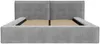 Vente-unique - TIMANO Bett SamtStoff Grau - B 252 cm x H 90 cm x L 246 cm Bild 5