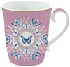 EasyLife Tasse Spring Parade, Porzellan, Spülmaschinengeeignet, Mehrfarbig, Schmetterlinge & Blumenwiese, H: Bild 2