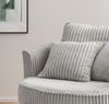 Sessel drehbar Comfy hellgrau Cord 120 cm Bild 4