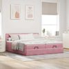 vidaXL Ottoman-Bett mit Matratzen & LEDs Rosa 180x200 cm Samt 3312964 Bild 4
