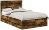 vidaXL Bettrahmen Geräucherte Eiche 135 x 190 cm Ingenieurs Holz 3409856 Bild 2