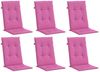 vidaXL Hochlehner-Auflagen 6 Stk. Rosa Stoff 361270 Bild 3