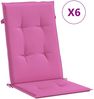 vidaXL Hochlehner-Auflagen 6 Stk. Rosa Stoff 361270 Bild 2