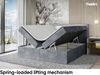 MEBLINI Boxspringbett ASPIN 140x200 cm mit Bettkasten und LED - H4/Grau Samt Polsterbett - Doppelbett mit Topper & Taschenfederkern-Matratze Bild 3