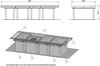 Abfallsorter Cox® Box 235 S/1000-4 Bio mit vierfach Trennung für 100 cm Schrankbreite / Abfalleimer / Abfallsammler / Mülleimer Bild 2