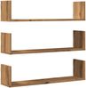vidaXL Wandregale 3 Stk. Artisan-Eiche 80x18x18 cm Holzwerkstoff 853298 Bild 2