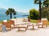 Beliani 'BARATTI' Lounge Set mit Tisch, Akazienholz Heller Holzfarbton Bild 3