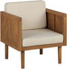 Beliani 'BARATTI' Lounge Set mit Tisch, Akazienholz Heller Holzfarbton Bild 4