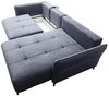 Ecksofa Schlafsofa Sofa SADIE Stoff Element Hellgrau Ottomane Rechts Bild 3
