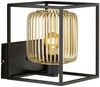 LED Wandleuchte Schwarz Gold dimmbar über Schalter, Quadrat 23cm Bild 2