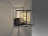 LED Wandleuchte Schwarz Gold dimmbar über Schalter, Quadrat 23cm Bild 1