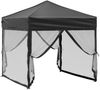 vidaXL Partyzelt Faltbar mit Seitenwänden Schwarz 2x2 m 93511 Bild 3