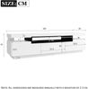 TV-Schrank Hochglanzfront Weiß 160 x 39 x 42 cm mit 3 Schubladen & 16-Farben LED Bild 3