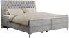 Boxspringbett mit 2 Bettkästen Matratze und Topper - MILEN - 140x200cm - Hellgrau Velours - H3 Bild 3