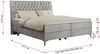 Boxspringbett mit 2 Bettkästen Matratze und Topper - MILEN - 140x200cm - Hellgrau Velours - H3 Bild 5
