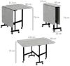 HOMCOM Klapptisch Esszimmertisch für 4-6 Personen, 120cm x 80cm x 73cm (Küchentisch, 1-St, Esstisch), für Esszimmer, Küche, Grau Bild 2