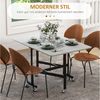 HOMCOM Klapptisch Esszimmertisch für 4-6 Personen, 120cm x 80cm x 73cm (Küchentisch, 1-St, Esstisch), für Esszimmer, Küche, Grau Bild 3