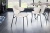 Moderner Stuhl MODA Bouclé weiss schwarze Metallbeine Bild 4
