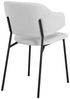 Moderner Stuhl MODA Bouclé weiss schwarze Metallbeine Bild 5