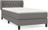 vidaXL Boxspringbett mit Matratze Dunkelgrau 90x190 cm Stoff 3126446 Bild 2