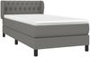 vidaXL Boxspringbett mit Matratze Dunkelgrau 90x190 cm Stoff 3126446 Bild 3