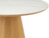 Vente-unique - ANTALIZA Esstisch KeramikHolz, Platte BeigeWeiß - B 120 cm x H 75,5 cm x L 120 cm Bild 4