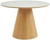 Vente-unique - ANTALIZA Esstisch KeramikHolz, Platte BeigeWeiß - B 120 cm x H 75,5 cm x L 120 cm Bild 3