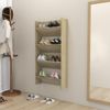 vidaXL Wand-Schuhschränke 2 Stk. Sonoma-Eiche 60x18x60cm Holzwerkstoff 806724 Bild 3