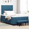 vidaXL Boxspringbett mit Kopfteil Dunkelblau 190 x 120 cm Samt 3344568 Bild 1