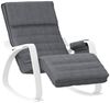 vidaXL Schaukelstuhl Dunkelgrau Stoff 351076 Bild 2