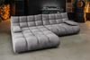 KAWOLA Sofa VIVIEN Ecksofa Velvet stone Longchair links 85 x 178 x 290 cm Bild 2