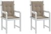 vidaXL Gartenstuhlauflagen für Niedriglehner 2 Stk. Taupe 100x50x3 cm 47562 Bild 4