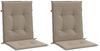 vidaXL Gartenstuhlauflagen für Niedriglehner 2 Stk. Taupe 100x50x3 cm 47562 Bild 3