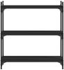 vidaXL Bücherregal 3 Böden Schwarz 80x30x86 cm Holzwerkstoff 837667 Bild 4