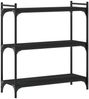 vidaXL Bücherregal 3 Böden Schwarz 80x30x86 cm Holzwerkstoff 837667 Bild 2