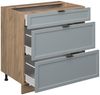 Küchenunterschrank Fame-Line Hellblau-grau 80 cm mit 3 Schubladen, AP Anthrazit Vicco Bild 5