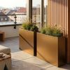 Pflanzkübel Vaargel 82x90x30 cm verzinkter Stahl Braun [casa. pro] Bild 3