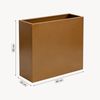 Pflanzkübel Vaargel 82x90x30 cm verzinkter Stahl Braun [casa. pro] Bild 2