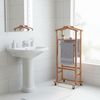 Relaxdays Premium Herrendiener Bambus auf Rollen Bild 3