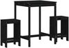 vidaXL 3-tlg. Gartenbar-Set Schwarz Massivholz Kiefer 3157737 Bild 2
