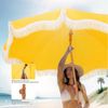 PHI VILLA Sonnenschirm, ideal für Strand- und Gartenaktivitäten, Stabiler Sonnenschirme für Sand mit Neigepfosten UV-Schutz 50+ Bild 2