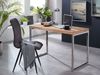 Schreibtisch GUNA Massivholz Akazie, Computertisch 120x60 cm aus echtem Holz, Laptoptisch im Landhaus-Stil, Konsolen-Tisch mit Metallbeinen, Arbeitstisch dunkel-braun für Büro Bild 3