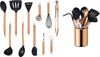 ECHTWERK Küchenorganizer-Set, (Set, 12-tlg), Kochbesteck mit Edelstahlgriff, Antihaft Silikon, mit Utensilienhalter Bild 5