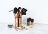 ECHTWERK Küchenorganizer-Set, (Set, 12-tlg), Kochbesteck mit Edelstahlgriff, Antihaft Silikon, mit Utensilienhalter Bild 2